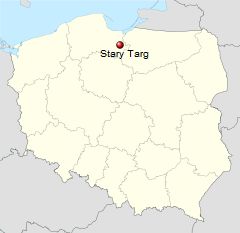 Stary Targ na mapie Polski